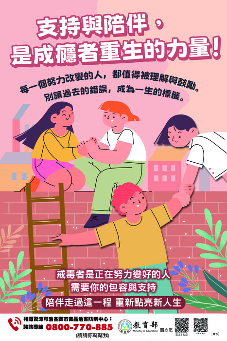 4-教育部海報(支持與陪伴 是成癮者重生的力量)圖片